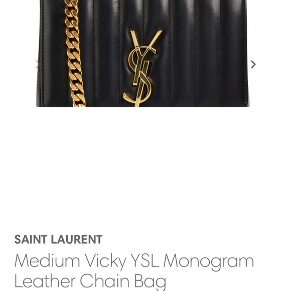 YSL Medium Vicky Lambskin Bag BNWT - Picture 5 of 10